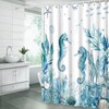 Coastal Seahorse Shower Curtain Nautical Fish Coral Seashell Starfish Beach