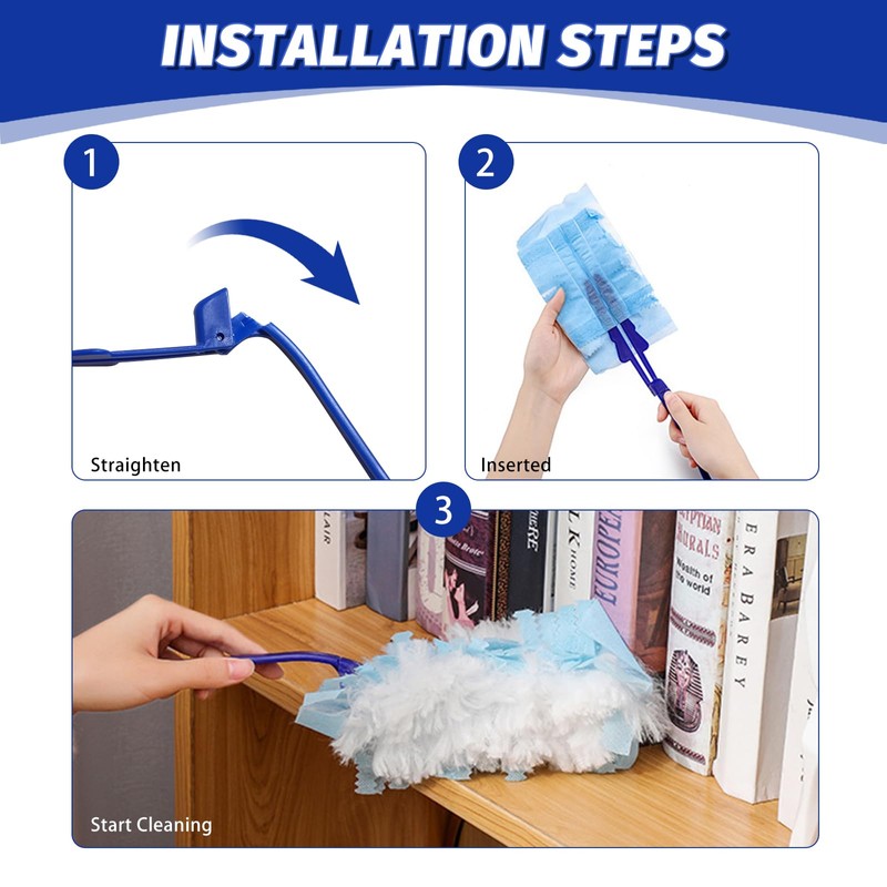 Extender Duster Mop Handle Compatible with Duster Refill,Replacement Duster Handles,Extended