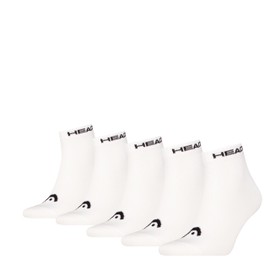 HEAD Unisex All Sports Quarter (Pack of 5), White