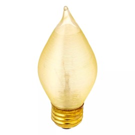 Bulbrite 431140 C15 Spun Thread Chandelier Bulb Medium Base E26 40W Watt Amber