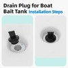 Sxkxm PP-118-DP Boat Drain Plug, Replacement for T-H Marine F/1-1/8