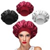3 Pezzi Cuffia Seta per Ricci Bonnet Notte per Dormire,