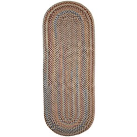 Super Area Rugs Tribeca Premium Wool Braided Rug, Wheat Field, 2' X 6' Runner