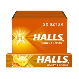 Halls 20 x 35.5g (Honey Lime) Candy Box with Assorted Flavours