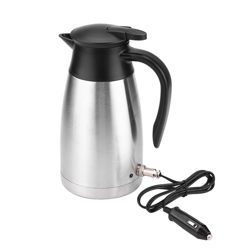 1000ML 12V/24V Stainless Steel Electric in car Kettle Travel Thermoses