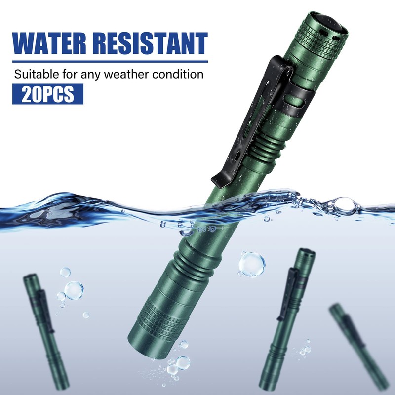 Hortsun 20 Pcs Mini Pen Light Flashlights Christmas Gifts for