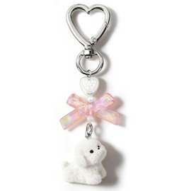 EoffIvan Cute Dog Stuffed Animal Keychain For Pet Owner Women Girl Best Dog Mom Gifts For Dogs Lovers Puppy Keychain Accessories Christmas Birthday Gift