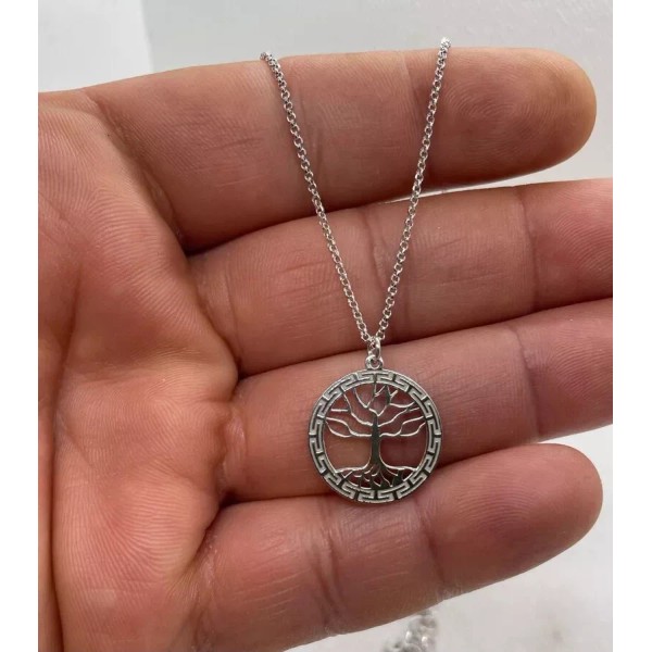 bargainxinc Tree of life pendant necklace 925 sterling silver custom