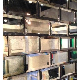 2" x 6" Wide Beveled Subway Antique Mirror Tile Backsplashes Walls