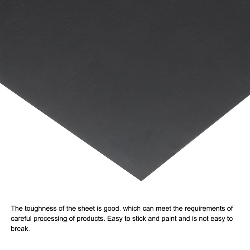 MECCANIXITY Black ABS Plastic Sheet 8 x 8 x 0.02