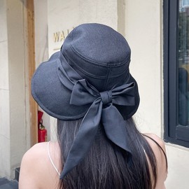 Weuiean YMHD-194 UV Protection Hat, Women's, UV Care, UV Protection, Actress Hat, Sunshade, Spring, Summer, Stylish, Cute, Black