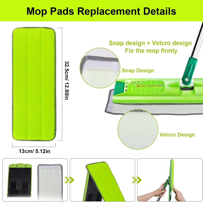 Microfiber Mop Pads for Libman Rinse 'n Wring Mop and