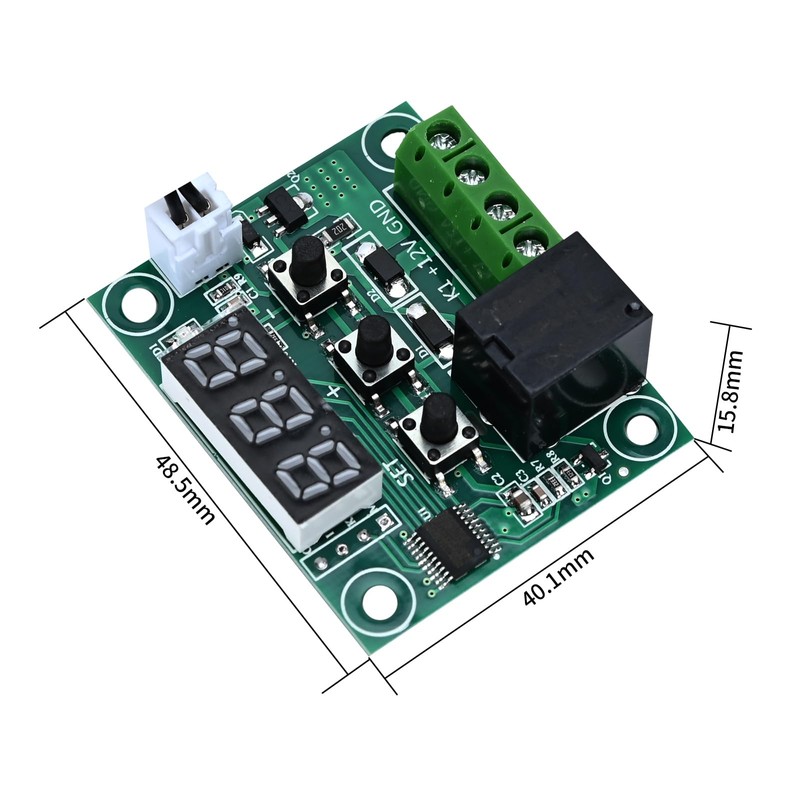 Podazz 2pcs W1209 12V DC Digital Temperature Controller Board Micro