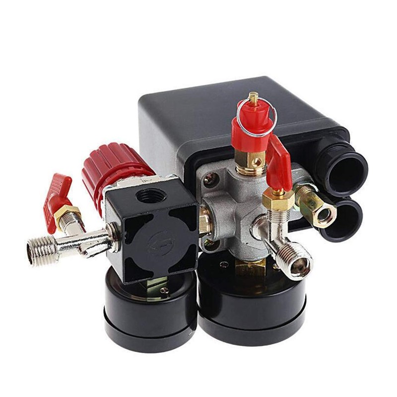 Dent-de-lion Air Compressor Pressure Switch Black Valve with Control 90-120