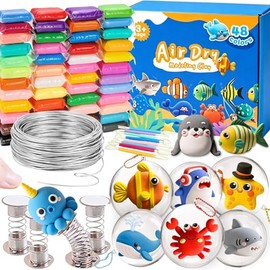 Air Dry Clay Set, 48 Colours Modelling Clay Air Drying