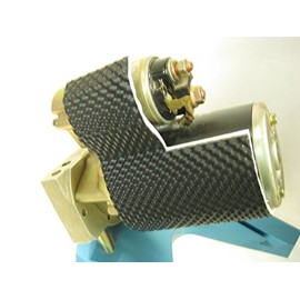 Vulcan TS Race Mini Starter Heat Shield - Self-Adhesive - Black