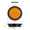 XtraGlow 4 Inch Round Amber LED Strobe Lights 24LEDs Tail