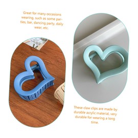 Baluue 6pcs Minimalist Heart Hair Clips for Women Stylish Acrylic Hair Accessories for Daily Wear and Special Occasions