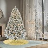 PartyDelight Sequin Christmas Tree Skirt 36" Sparkly Gold