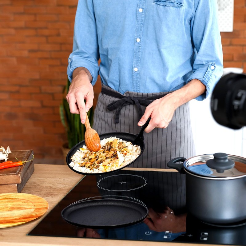 FoldTier 2 Sets Cast Iron Skillet Set 10.63'' x 6.89''
