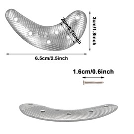 Metal Shoes Heel Plates 2 Pairs Heel Sole Guard Repair Pads with Screw Nails Heel Replacement Taps for Boots and Shoes