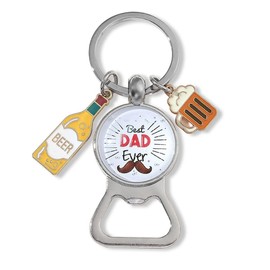 Bottle Opener Keychains for Dad Gifts for Men Father Daddy Father s Day Gifts from Daughter Son, Funny Beer Lover Gifts for Dad Christmas Birthday Presents from Children - Best Dad Ever Keychain