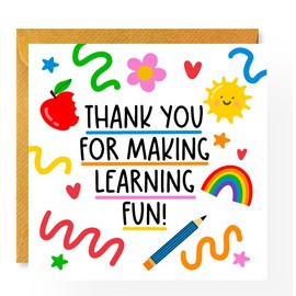 Teacher Thank You Card, End of Term Appreciation, Teaching Assistant Thank You, Gratitude, From Student