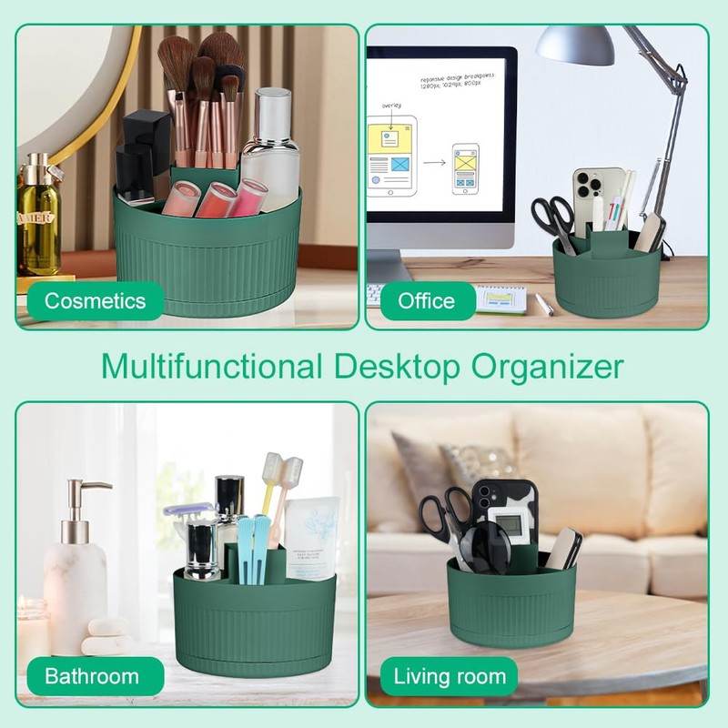 LOPHE 360°Rotating Makeup Brush Holder, Make Up Brush Organiser with