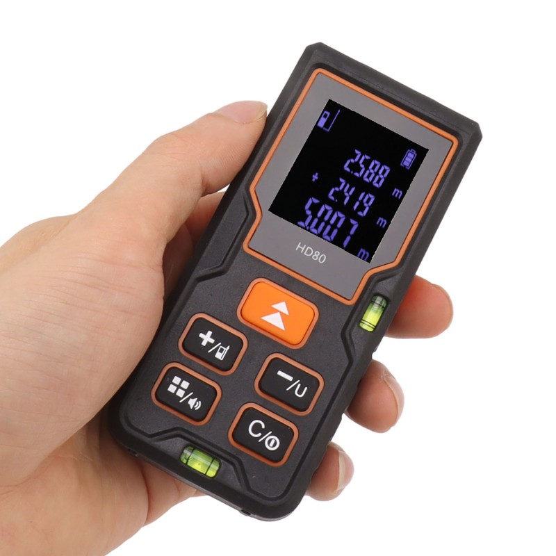 Laser Distance Meter High Accuracy Portable Handheld Rangefinder for Engineering