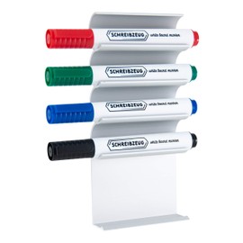 CARRYMATE Prinker Whiteboard Organiser - Magnetic Pen Holder Made of High Quality Aluminium for Whiteboard Markers with Built-in Sponge Holder - Pen Box for Magnetic Board, Magnetic Board & Flip Chart