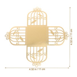Gadpiparty 50pcs Bird Cage Candy Boxes Decorative Sugar Container Small Chocolate Boxes Wedding Favor Banquet Party Home Decoration Valentines Day Present Accessories Gold