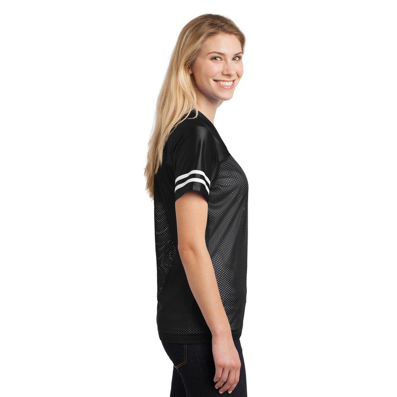 SPORT-TEK Women's PosiCharge Replica Jersey XXL Black/White