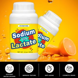 Sodium Lactate, 60% Concentration(16 oz) Sodium Lactate for Soap Making, DIY Skincare, Lotions, Humectant & Moisturizer - Premium Sodium Lactate Liquid - Cosmetic Grade (16 Ounces)