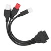 3 in 1 OBD Diagnostic Cable High Flexibility Plastic Plug