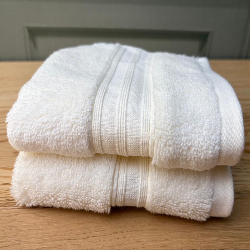 Turkish Cotton Face Cloths Pack of 2, 550 GSM, Soft