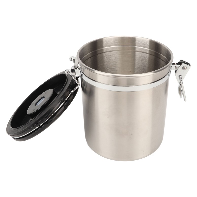 Airtight Stainless Steel Coffee Bean Container Coffee Canister Kitchen Food