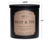 Manly Indulgence Suit & Tie Scented Jar Candle, Medium, Black
