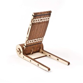 Ugears Smartphone Holder, Wooden Assembly, Toy, Smartphone Stand, Wooden Puzzle, Handmade, Adult, Elderly, No Glue Required, Foldable, 3D Puzzle