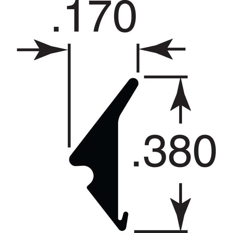 Prime-Line P 7768 Glass Glazing Spline, Gray Vinyl, 200 ft.