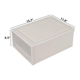 Neadas 18 Quart Plastic Compact Stacking Storage Drawers, Stackable Plastic Drawers Organizer, 3 Packs