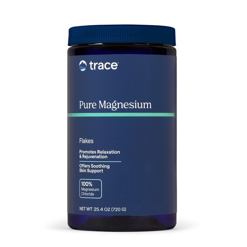 Pure Magnesium Flakes Trace Minerals - Contenedor de 44 onzas
