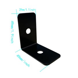 Sutfmwe 4 Pcs Black Metal Corner Protector, Decorative Right Angle Corner Brackets for Furniture, Table, Wood Boxes, Barn Door, Wood Frame, Trunk, Desk, Box - Guards Edge Cover