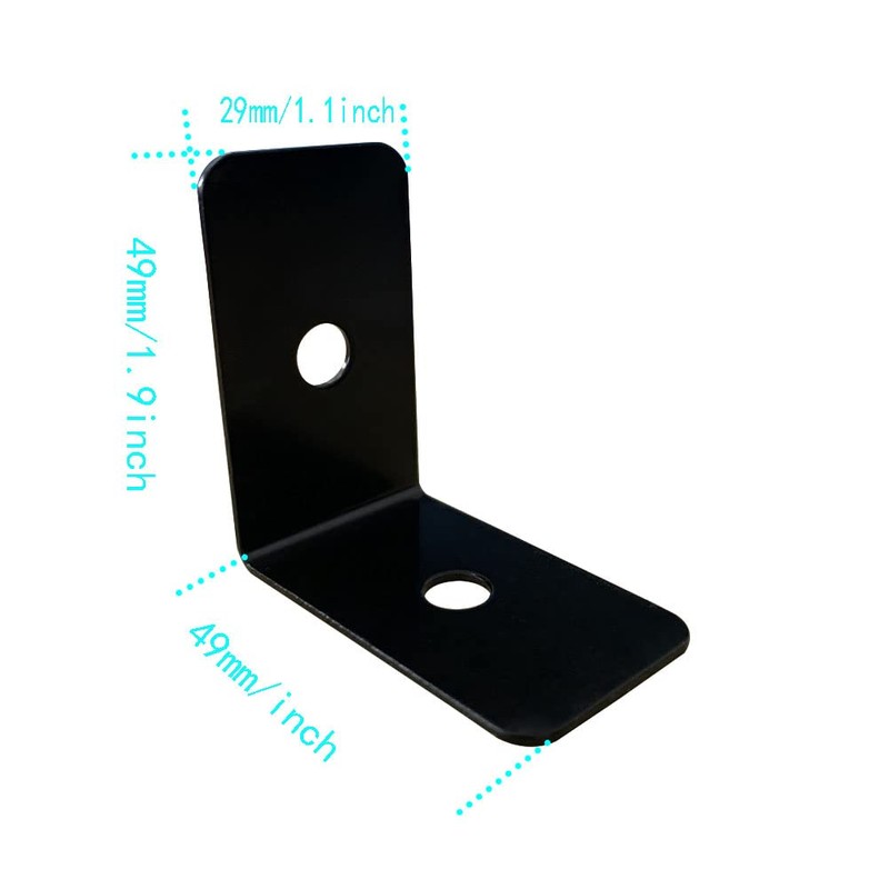 Sutfmwe 4 Pcs Black Metal Corner Protector, Decorative Right Angle
