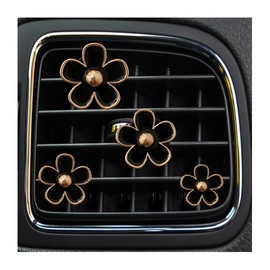 XINLIYA 8PCS Car Daisy Flower Air Vent Clip, Cute Auto Outlet Air Conditioning Clip, Sweet Girly Vehicle Gift for Women Girls, Car Interior Decor Universal Fit（Black）