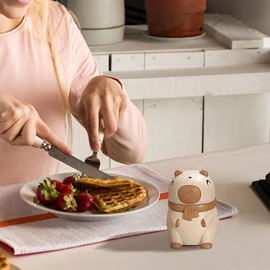Toothpick Holder Dispenser,Toothpick Travel Case | Smart Jar Organizer Automatic Creative Capybara Design for Kitchen Fridge Restaurant Bathroom Travel