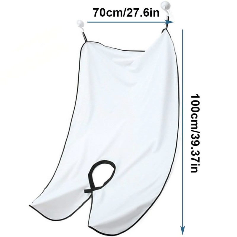 Beard Shaving Catcher Bib with Two Hooks Family's Beard Apron