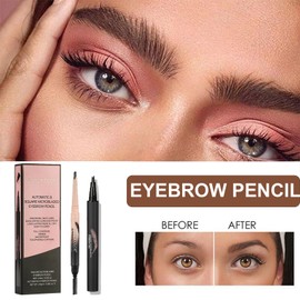 Eyebrow Pencil, Brow Pencil Nutural Look, Eye Brow Kit Dark Brown, Microblade Eyebrow Pen Long-Lasting, Eyebrow Pen Duel Ended Waterproof, Beauty Brow Pencil For Women And Girls
