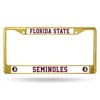 Florida State Seminoles Chrome Metal (Gold Painted) License Plate Frame