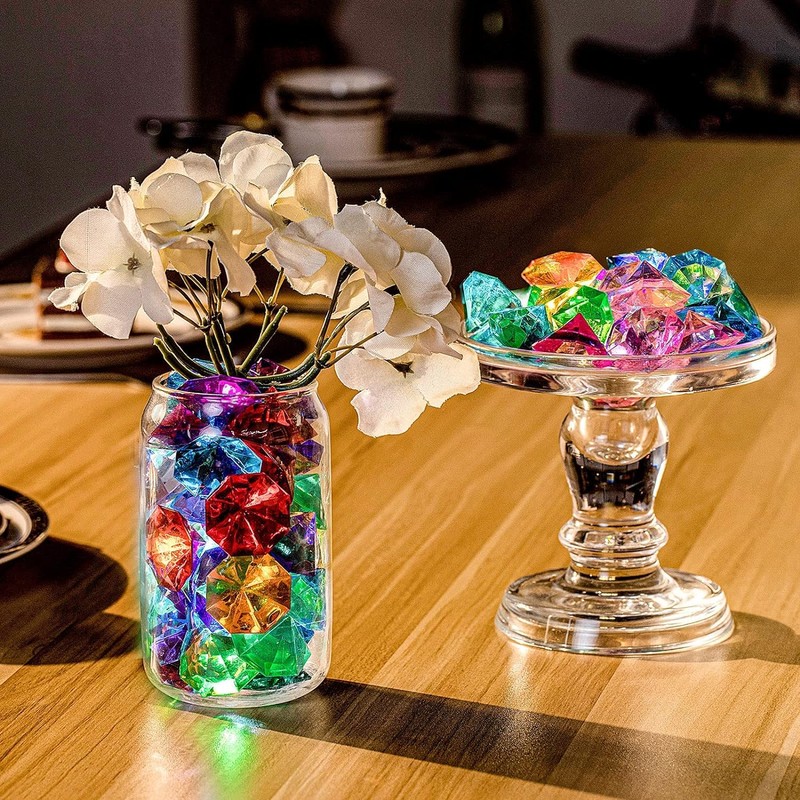 Acrylic Diamond Multicolor Crystal Diamond Pirate Gem,200pcs Mix Color Acrylic