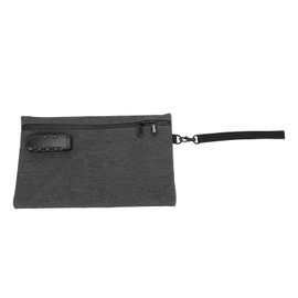 Activated Carbon Smell Proof Bag with Combination Lock Gray Smell Isolation Storage Pouch for Home Travel Business Trip